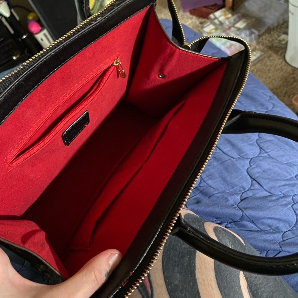 Louis Vuitton Black and Brown Monogram Satchel - Picture 2 of 8